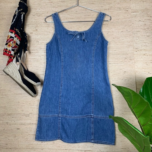 🍁 Vintage Calvin Klein Jeans Denim Mini Dress - Picture 4 of 8